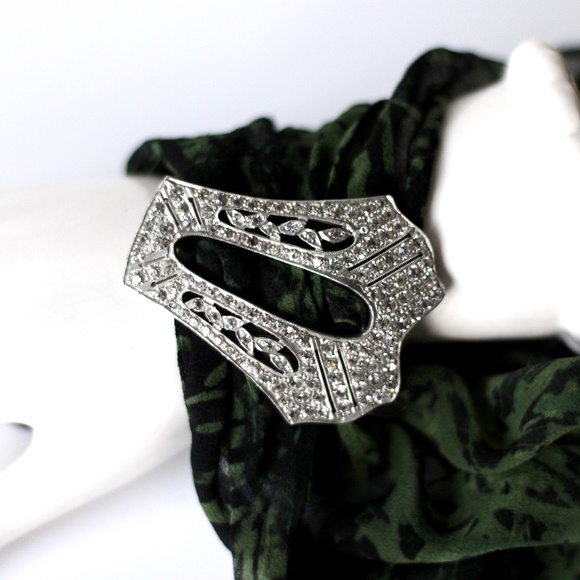 Nov-E-Line 1930s old Hollywood glamour sash or scarf buckle - Picture 1 of 7